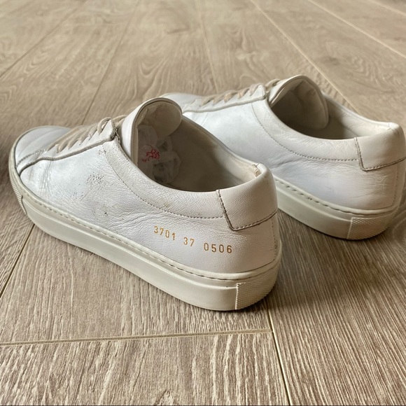 WOMEN BY COMMON PROJECTS WHITE LACE SNEAKERS 37 /7 - Picture 3 of 5